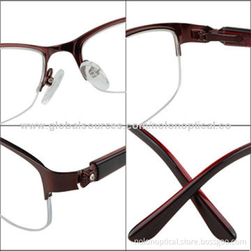 Men's Women's Metal Half Rim Optical Eyeglasses